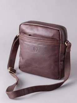 Marron - Petit sac messager Keswick en cuir Lakeland Leather