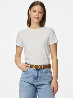 Marron - Pieces Ceinture à boucle en daim