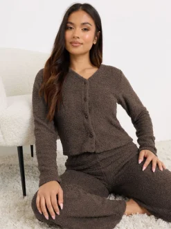 Marron - PixieGirl Petite haut de Pyjamas en chenille