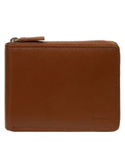 Marron - Portefeuille en cuir Cultured London 'James'