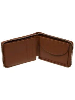 Marron - Portefeuille en cuir Cultured London 'James'