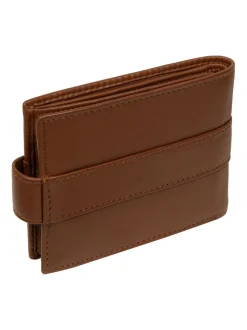 Marron - Portefeuille en cuir Cultured London « Leo »