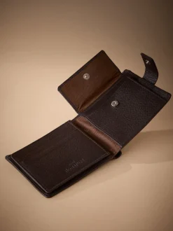 Marron - Portefeuille Signature en cuir d’une capacité supplémentaire