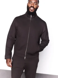 Marron - Premium Smart Col cheminée zippé avec laine