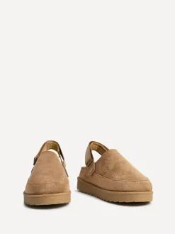 Marron - Sabots Linzi Teddy à enfiler à bride arrière