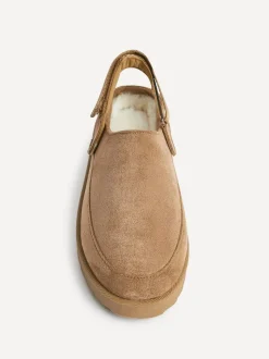 Marron - Sabots Linzi Teddy à enfiler à bride arrière