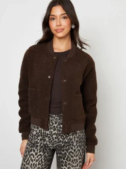 Marron - Threadbare Borg aviateur imitation peau de mouton