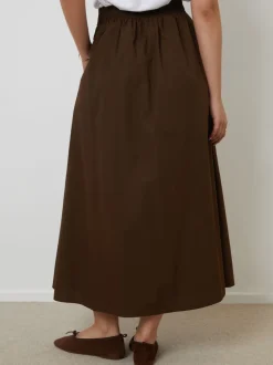 Marron - Threadbare Jupe midi avec poches