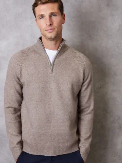 Marron - Threadbare Pull en maille côtelée à manches raglan