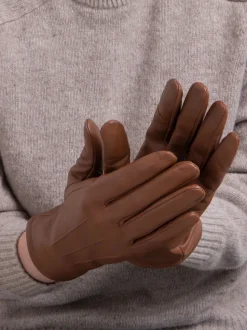 Marron - Totes 3 Gants d’hiver Point Smartouch en cuir