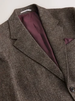 Marron - Veste de costume habillé Abraham Moon en 100% laine britannique Donegal