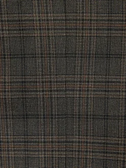 Marron - Veste de costume slim à carreaux