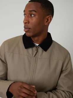 Marron - Veste légère Threadbare zippée avec matelassage