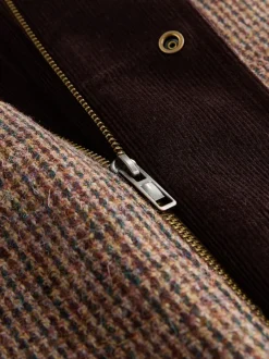 Marron - Veste Signature Harris en velours côtelé à dents de chiot