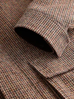 Marron - Veste Signature Harris en velours côtelé à dents de chiot