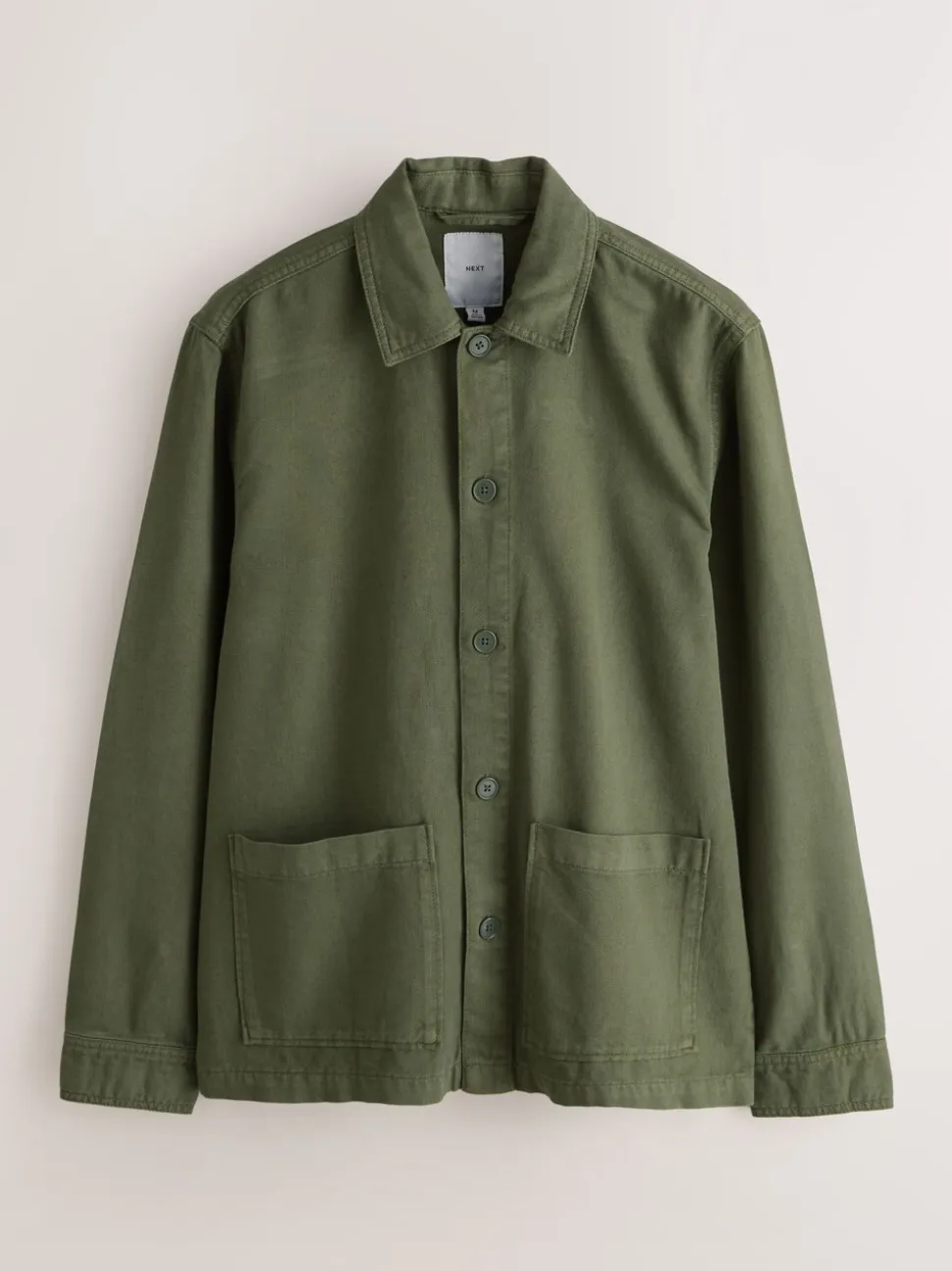 Marron - Veste-chemise à poche à ourlet