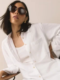 Marron écaille de tortue - Lunettes de soleil carrées