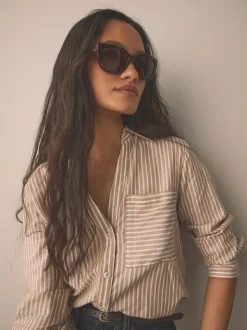 Marron écaille de tortue - Lunettes de soleil Chain Arm