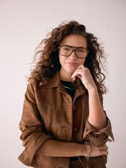 Marron écaille de tortue - Lunettes de soleil carrées