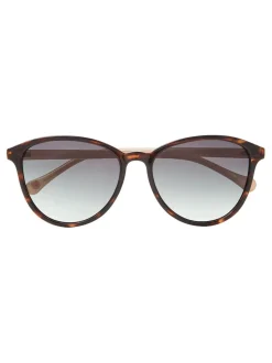 Marron écaille de tortue - Ted Baker Lunettes de soleil classiques pour les yeux ronds