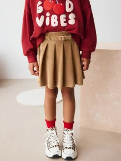 Marron chameau - Jupe en velours côtelé (3-16ans)