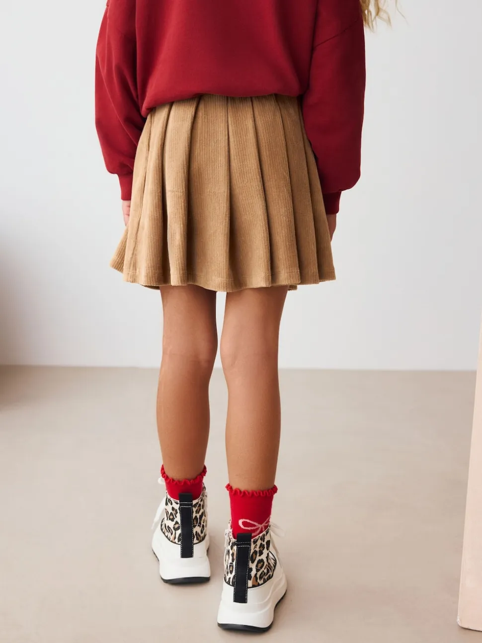 Marron chameau - Jupe en velours côtelé (3-16ans)