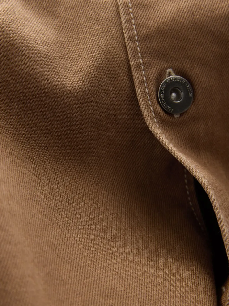 Marron chameau - Surchemise veste-chemise en toile