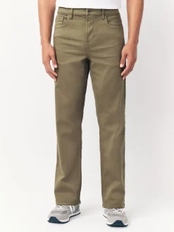 Marron champignon - Ajustement droit - Jeans stretch de confort