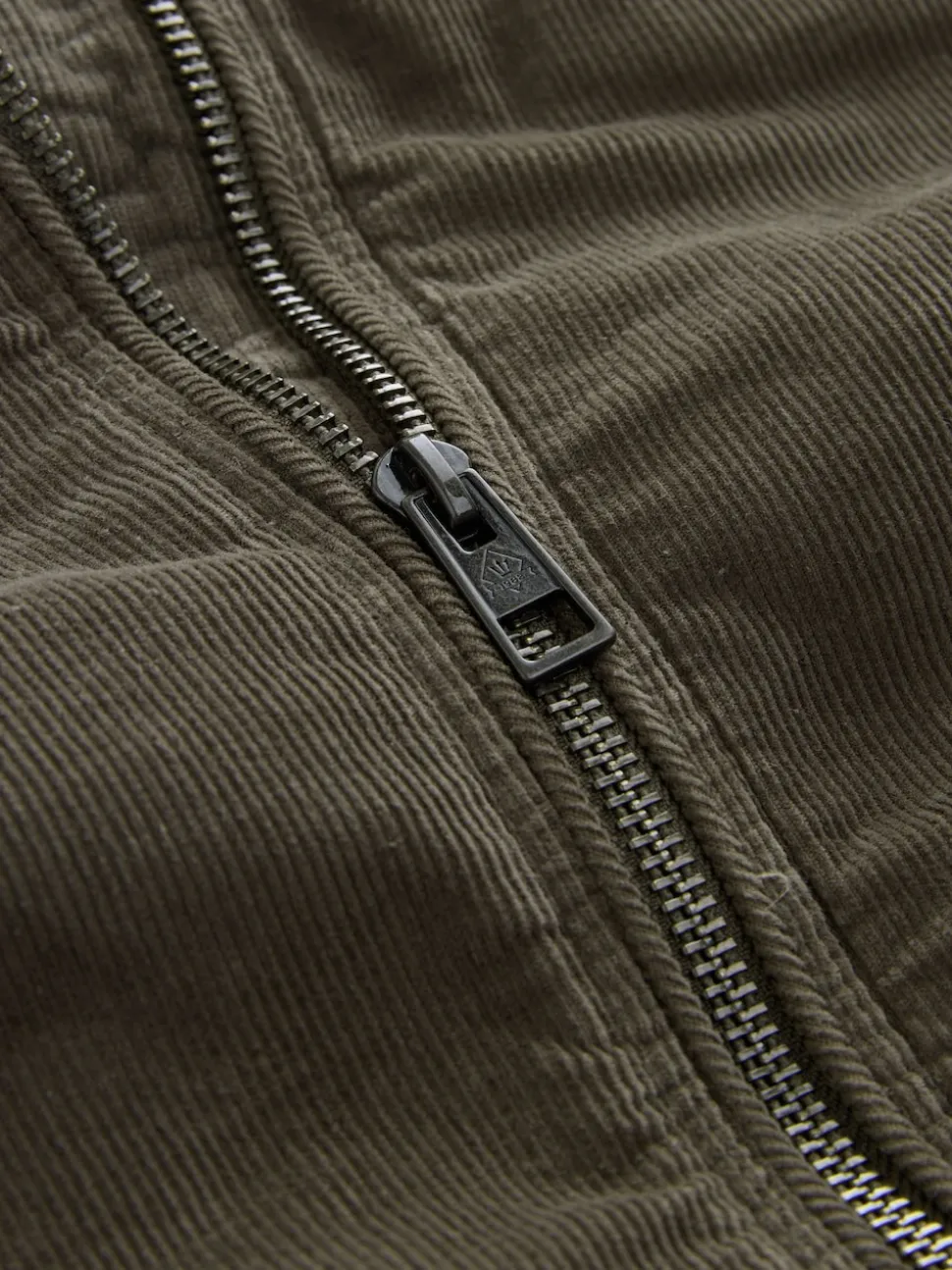 Marron champignon - Veste doublée en velours côtelé et en peau de mouton