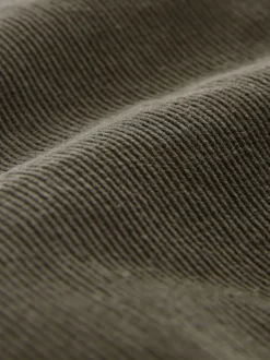 Marron champignon - Veste doublée en velours côtelé et en peau de mouton