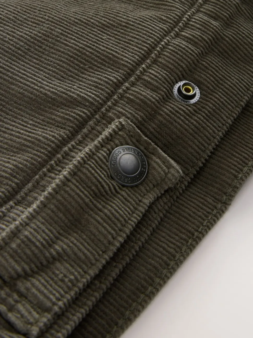 Marron champignon - Veste doublée en velours côtelé et en peau de mouton