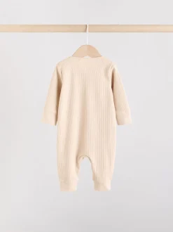 Marron chocolat - 3 Pack Baby Sleepsuits (0mths-3yrs)