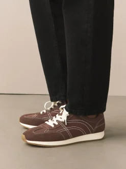 Marron chocolat - Baskets à lacets Forever Comfort® à empiècements