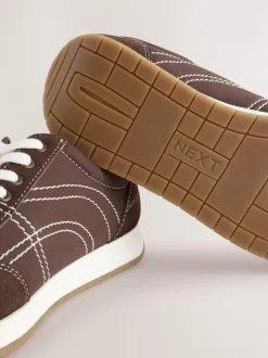 Marron chocolat - Baskets à lacets Forever Comfort® à empiècements