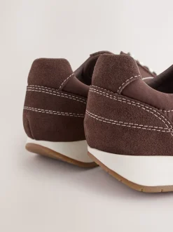 Marron chocolat - Baskets à lacets Forever Comfort® à empiècements