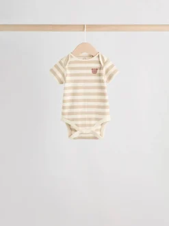 Marron chocolat - Bébé Manches courtes Bodysuits 5 Pack