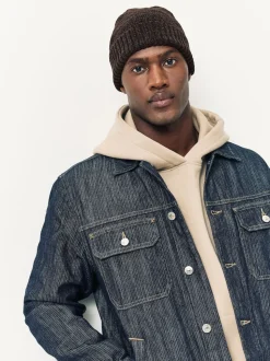 Marron chocolat - Bonnet en chenille