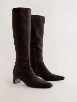 Marron chocolat - Bottes chaussettes Forever Comfort® à bout ciselé