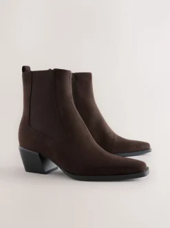 Marron chocolat - Bottes de cow-boy western Chelsea Style