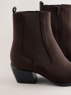 Marron chocolat - Bottes de cow-boy western Chelsea Style