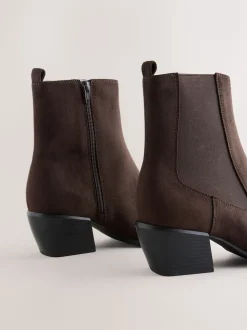 Marron chocolat - Bottes de cow-boy western Chelsea Style