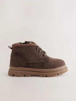 Marron chocolat - Bottes lacets