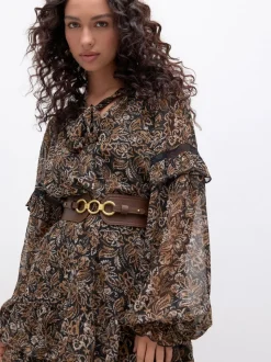 Marron chocolat - Ceinture corset large