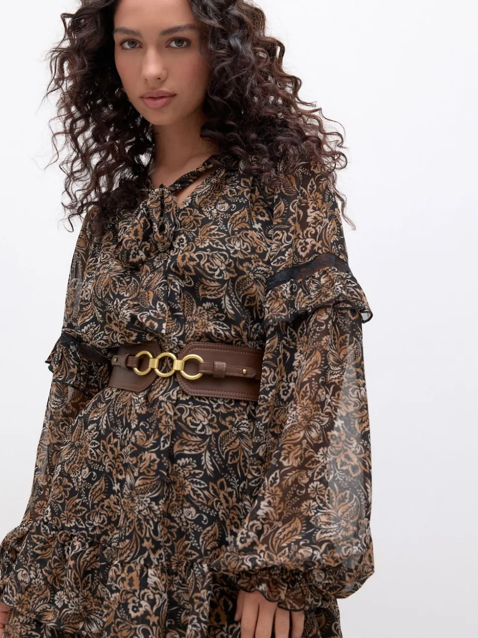 Marron chocolat - Ceinture corset large