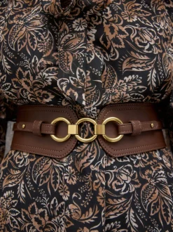 Marron chocolat - Ceinture corset large