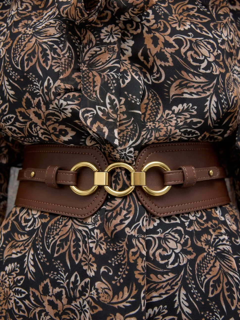 Marron chocolat - Ceinture corset large