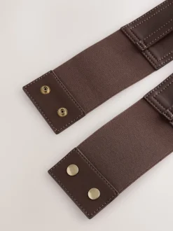 Marron chocolat - Ceinture corset large