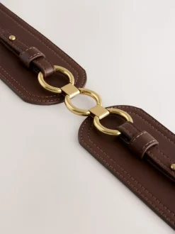 Marron chocolat - Ceinture corset large