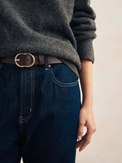 Marron chocolat - Ceinture régulière en PU