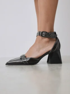 Marron chocolat - Chaussures à talons carrés Forever Comfort® à bout pointu